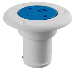 Горловина палубная, белый корпус/синяя крышка, 38 мм (10252294)